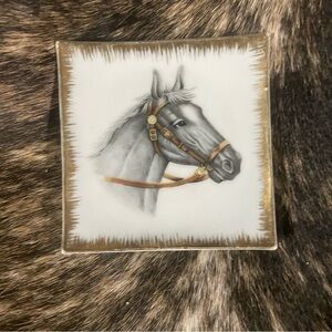 Vintage Bradley Exclusive Horse Square‎ Wall plate Tinket Dish